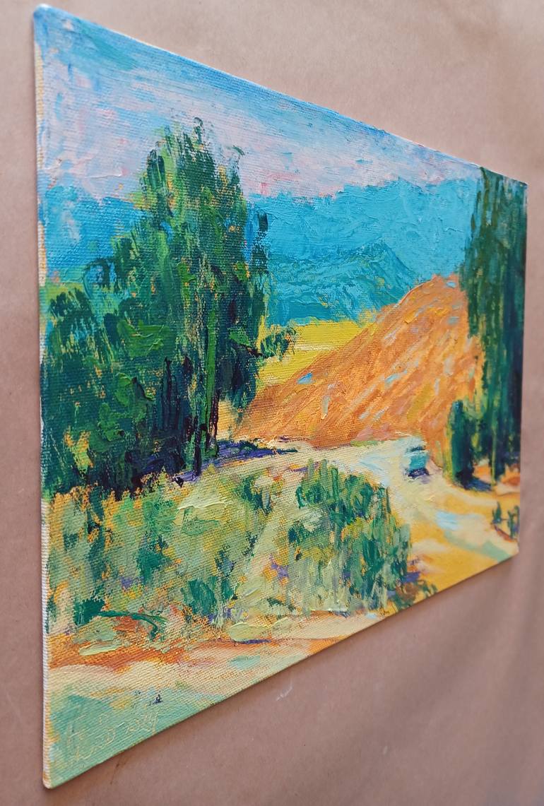 Original Impressionism Landscape Painting by Frederick Hurd