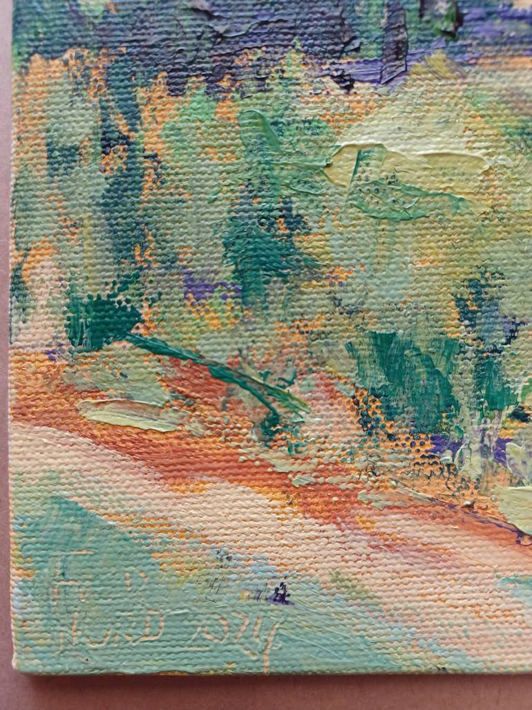 Original Impressionism Landscape Painting by Frederick Hurd