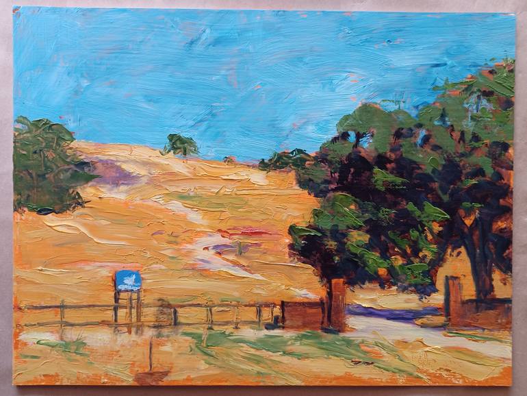 Original Impressionism Landscape Painting by Frederick Hurd