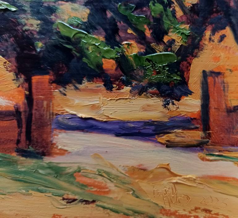 Original Impressionism Landscape Painting by Frederick Hurd