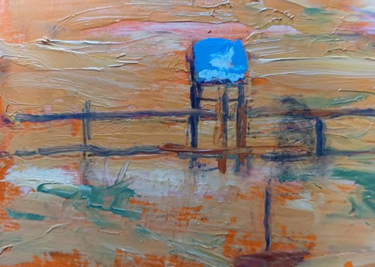 Original Impressionism Landscape Painting by Frederick Hurd