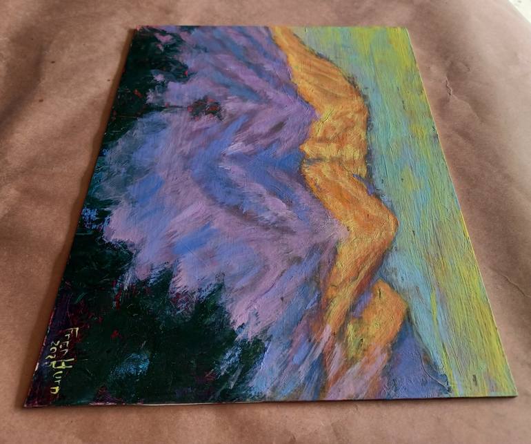 Original Impressionism Landscape Painting by Frederick Hurd