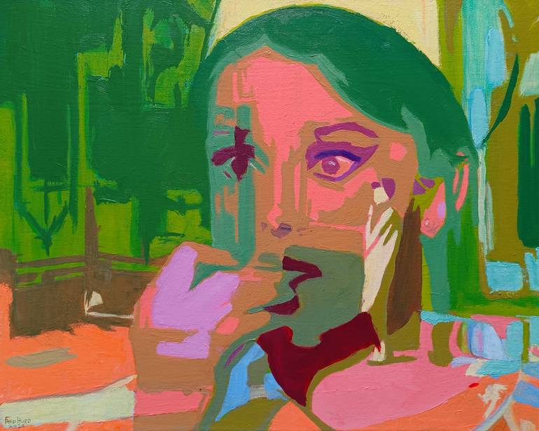 Original Contemporary Women Painting by Frederick Hurd