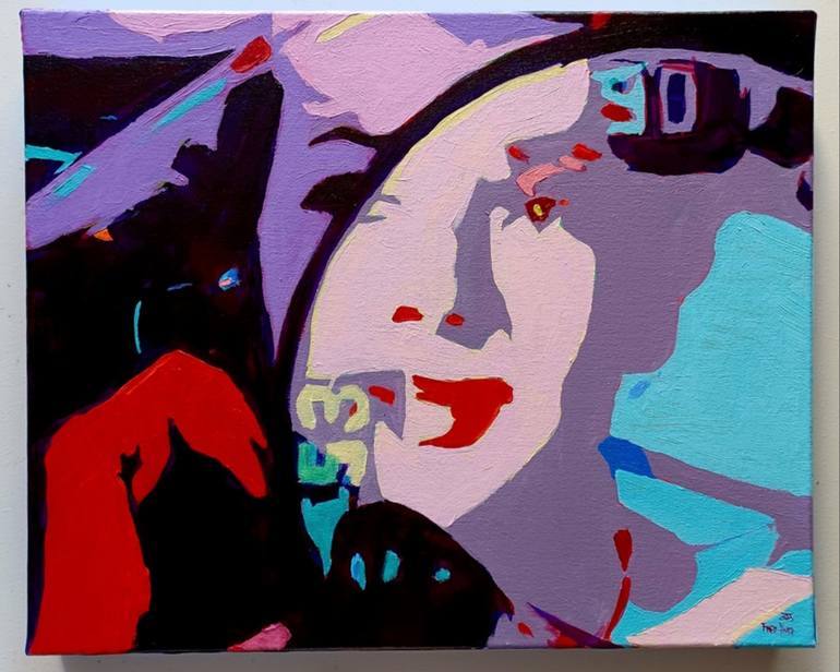 Original Abstract Women Painting by Frederick Hurd