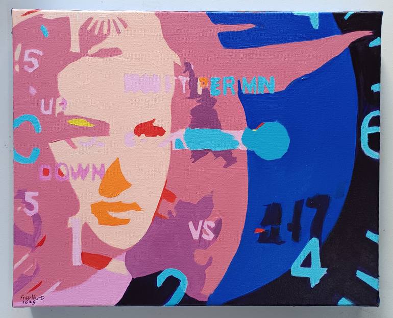 Original Abstract Women Painting by Frederick Hurd