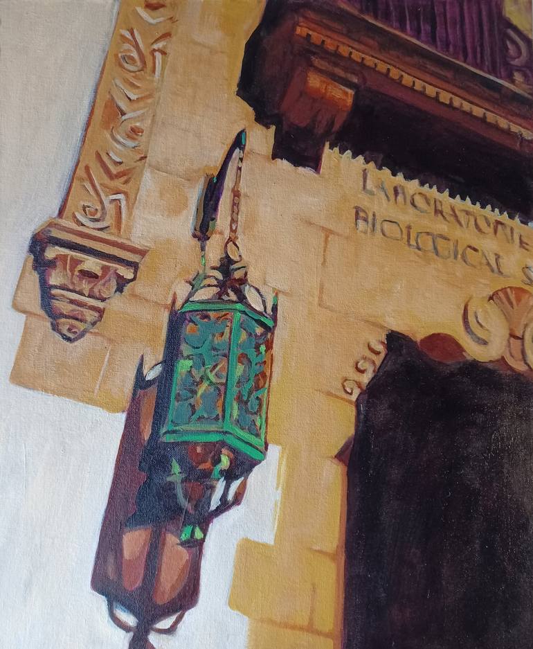 Original Architecture Painting by Frederick Hurd