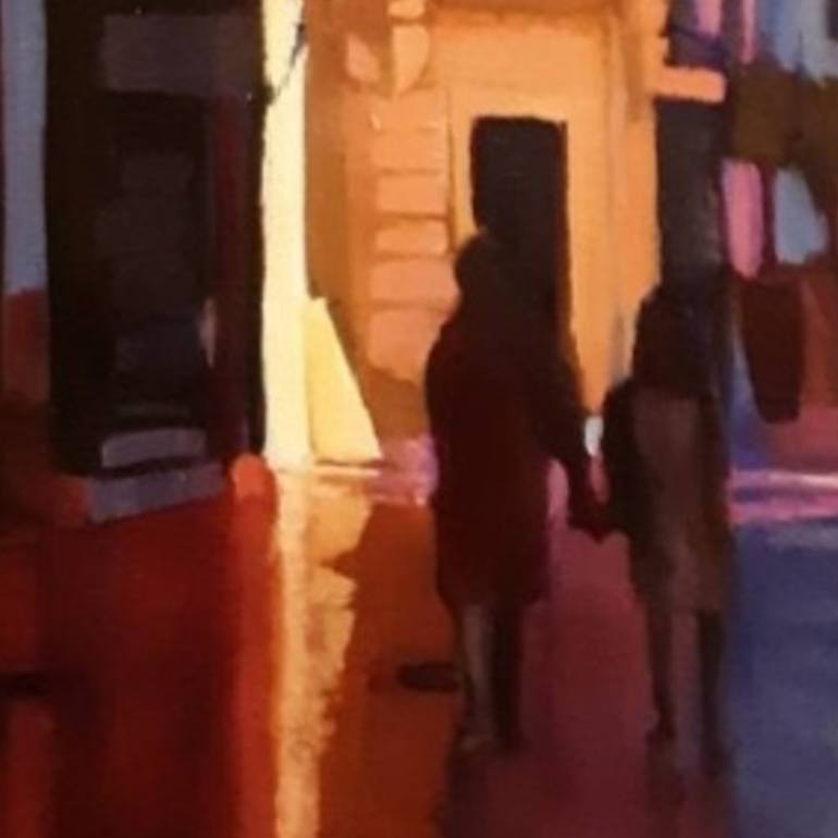 Original Documentary Cities Painting by Frederick Hurd