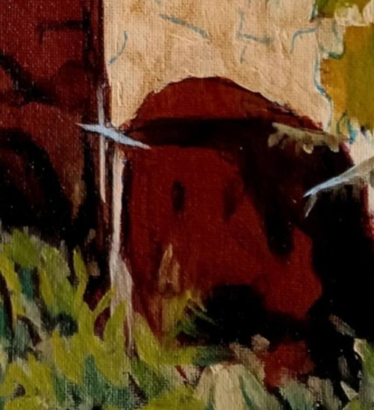 Original Documentary Garden Painting by Frederick Hurd