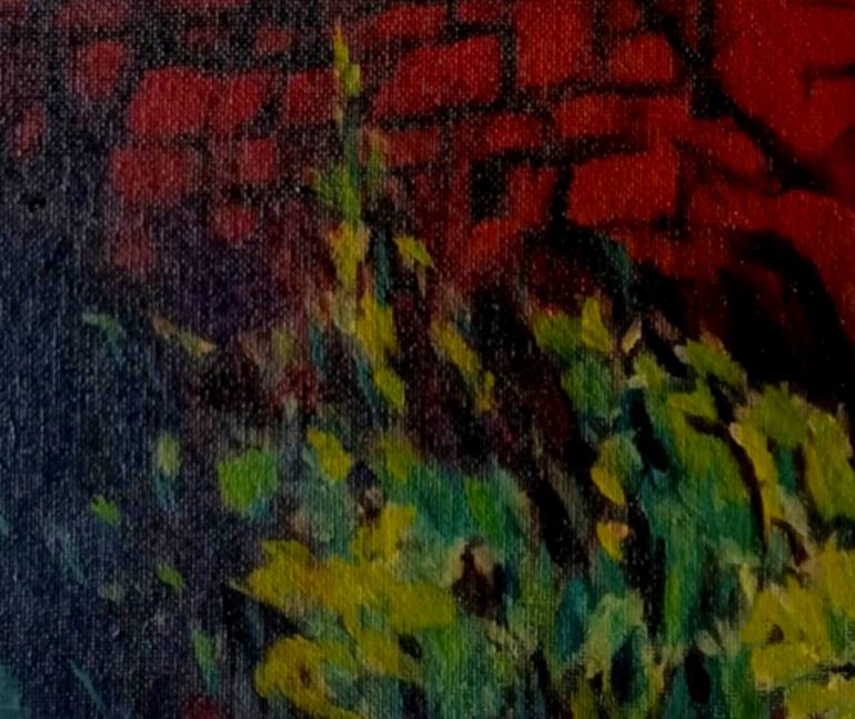 Original Documentary Garden Painting by Frederick Hurd