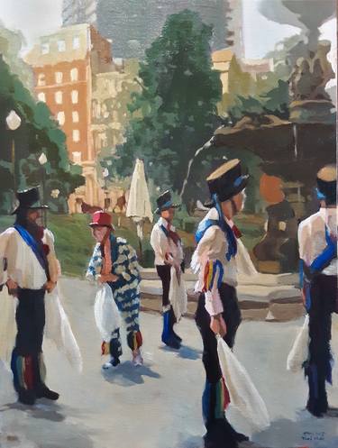Original Documentary People Paintings by Frederick Hurd