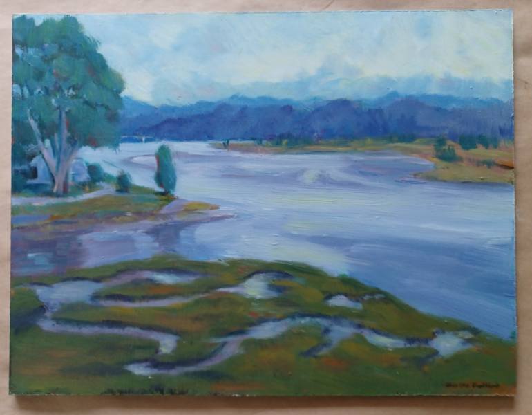 Original Documentary Landscape Painting by Frederick Hurd