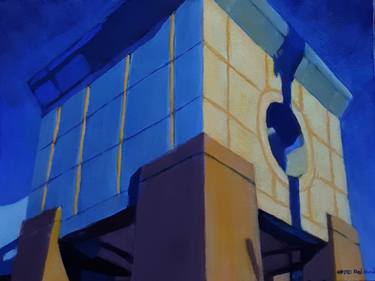 Original Art Deco Architecture Paintings by Frederick Hurd