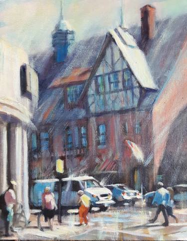 Original Impressionism Cities Paintings by Frederick Hurd