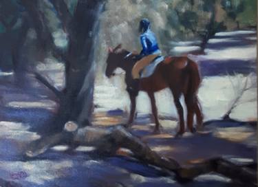 Original Impressionism Horse Paintings by Frederick Hurd