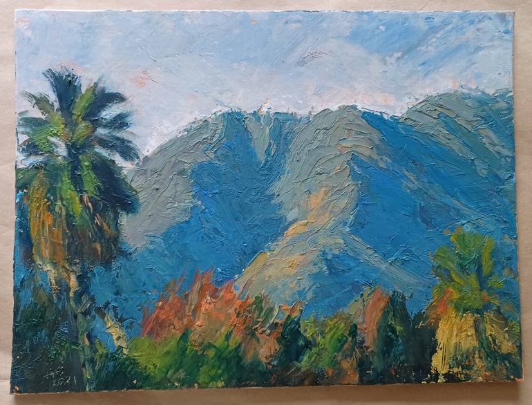 Original Documentary Landscape Painting by Frederick Hurd