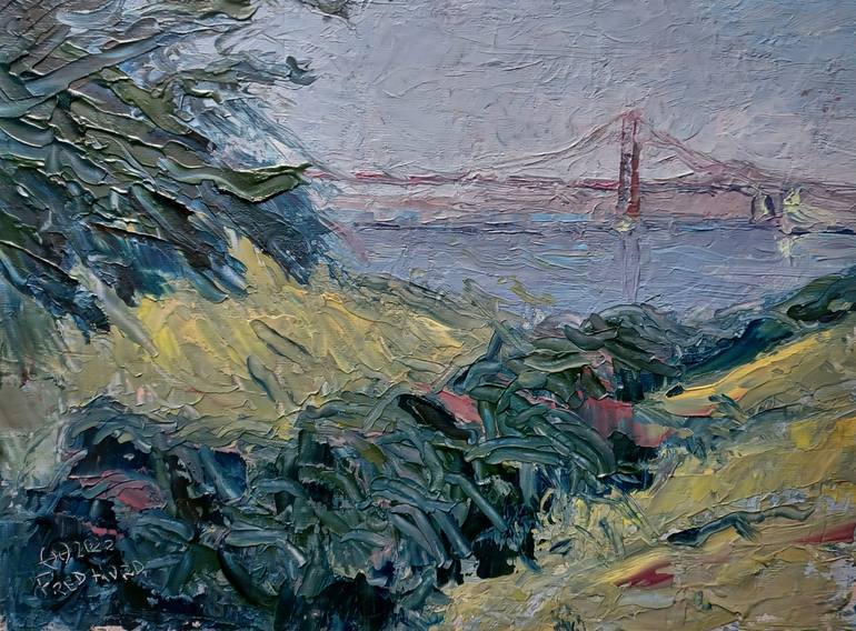 Original Documentary Landscape Painting by Frederick Hurd