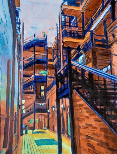 Original Documentary Architecture Paintings by Frederick Hurd