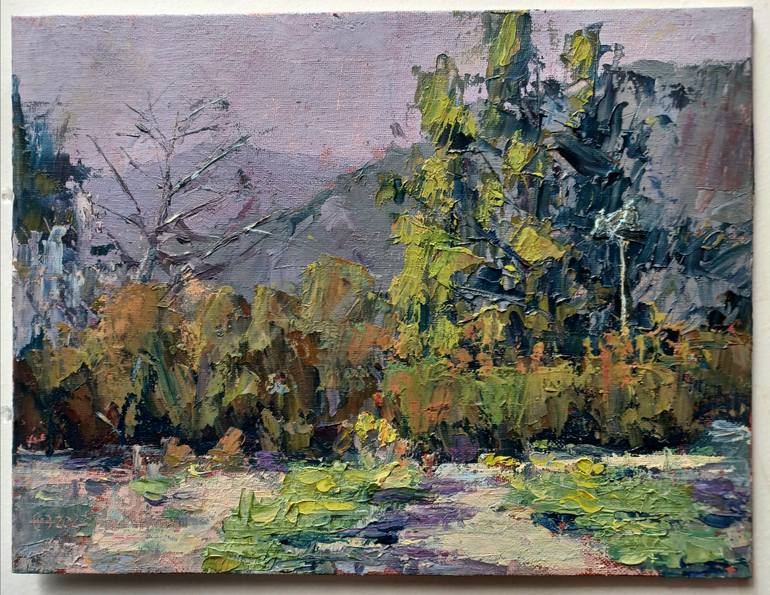 Original Documentary Landscape Painting by Frederick Hurd