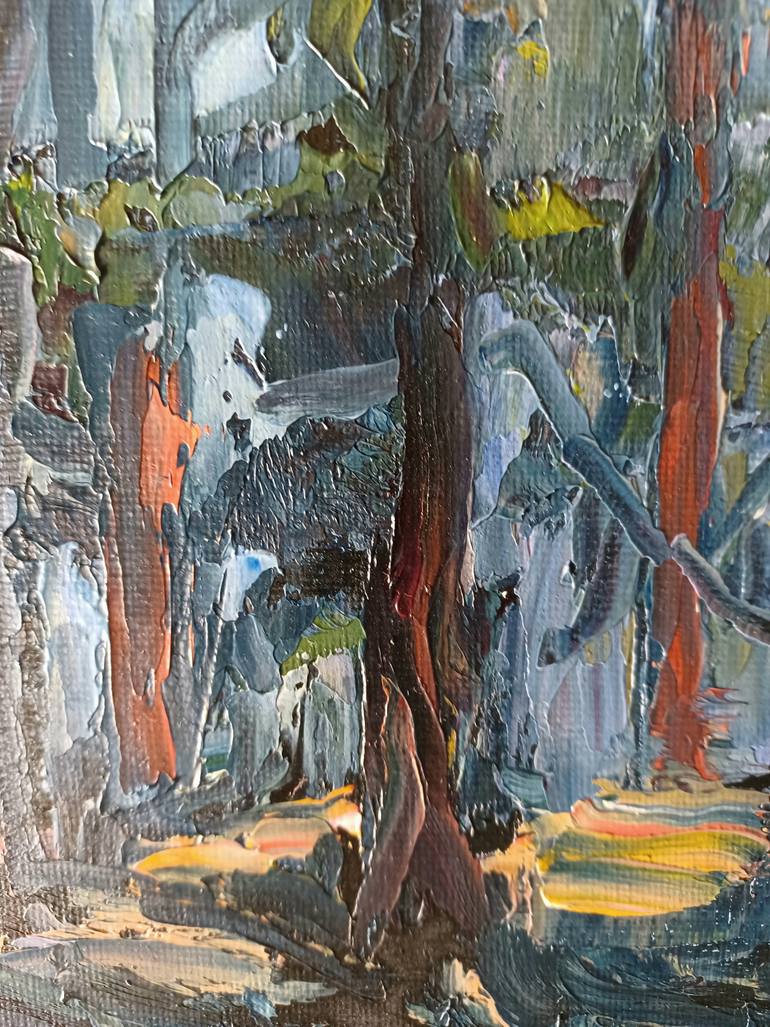 Original Abstract Expressionism Landscape Painting by Frederick Hurd