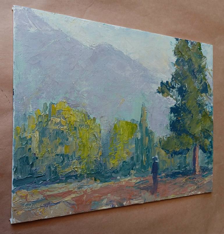 Original Documentary Landscape Painting by Frederick Hurd