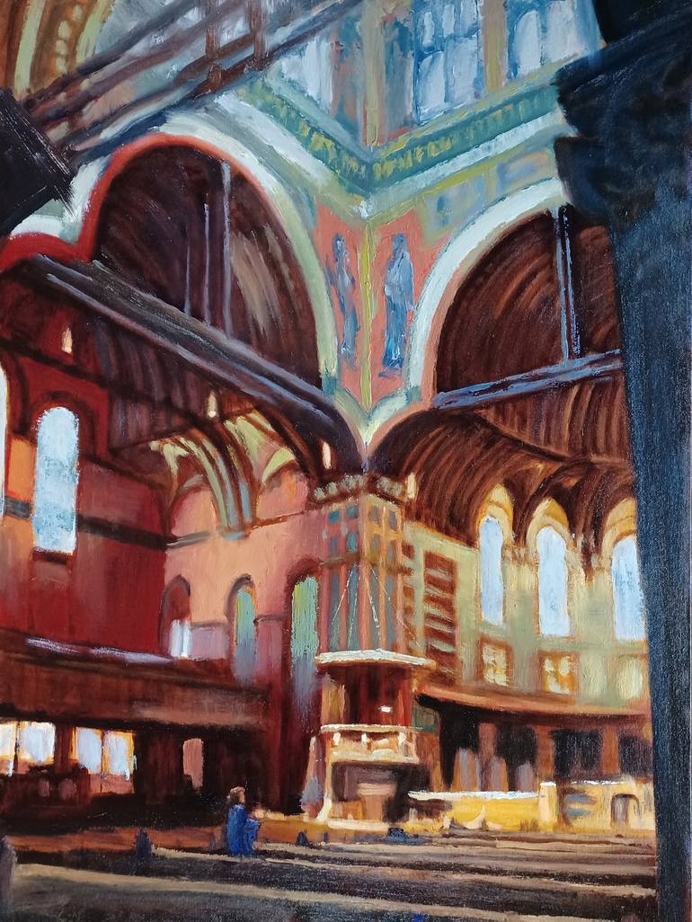 Print of Documentary Architecture Paintings by Frederick Hurd
