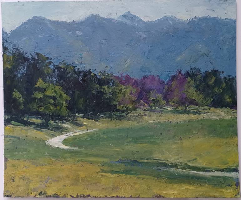 Original Documentary Landscape Painting by Frederick Hurd