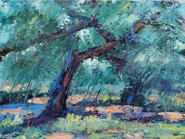 Print of Impressionism Tree Paintings by Frederick Hurd