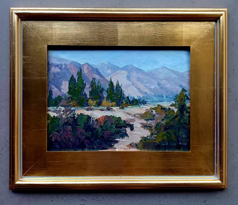 Original Impressionism Landscape Painting by Frederick Hurd