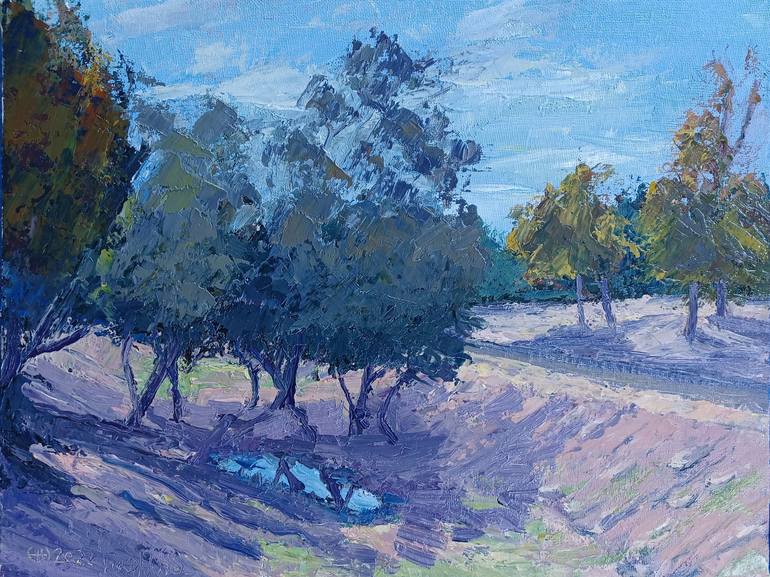Print of Impressionism Landscape Paintings by Frederick Hurd