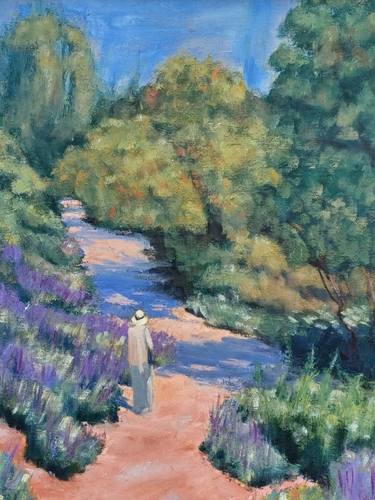 Original Impressionism Garden Paintings by Frederick Hurd