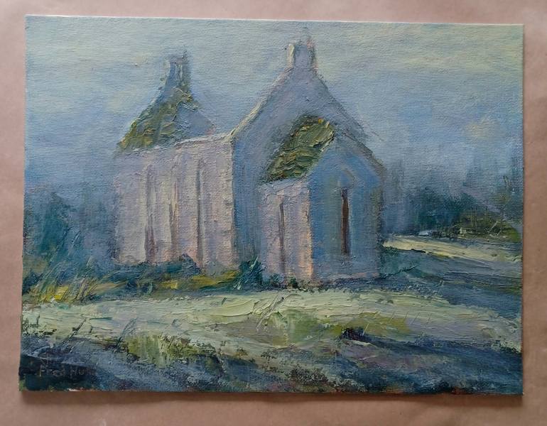 Original Conceptual Landscape Painting by Frederick Hurd