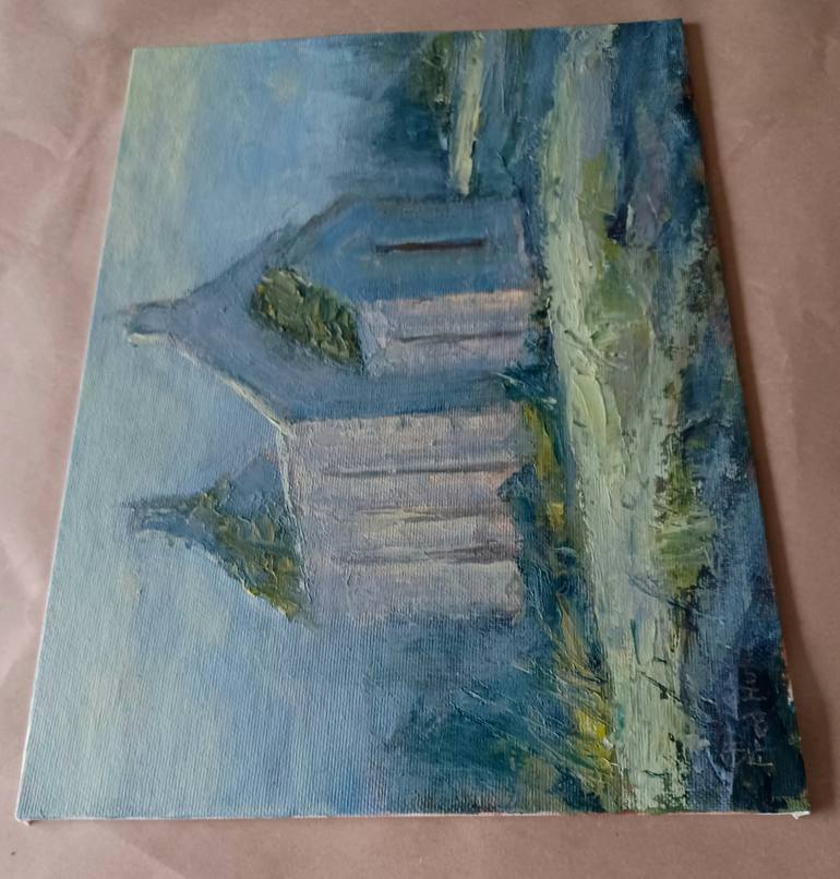 Original Conceptual Landscape Painting by Frederick Hurd
