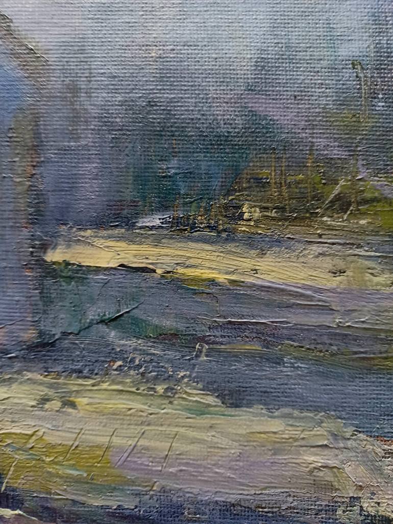 Original Conceptual Landscape Painting by Frederick Hurd