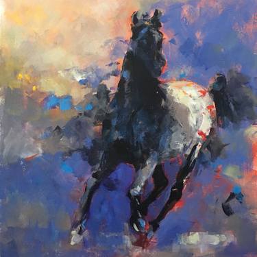 Print of Abstract Expressionism Horse Paintings by Nancy Long