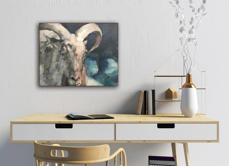 Original Abstract Animal Painting by Nancy Long