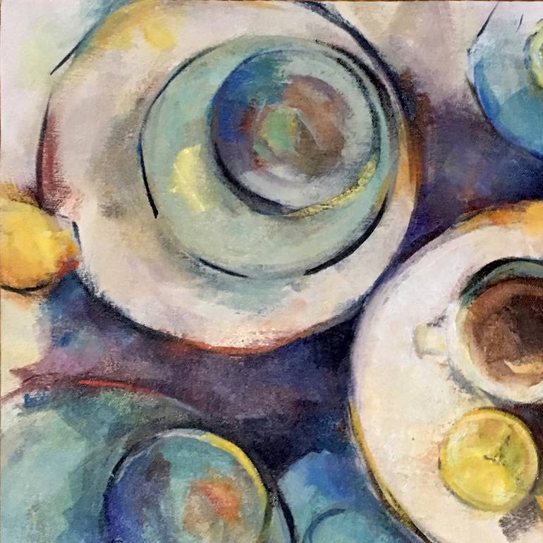 Original Abstract Still Life Painting by Nancy Long