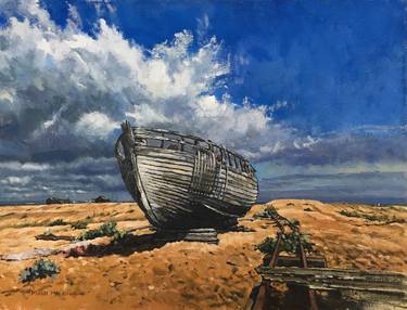 Original Figurative Boat Paintings by Mark McLaughlin