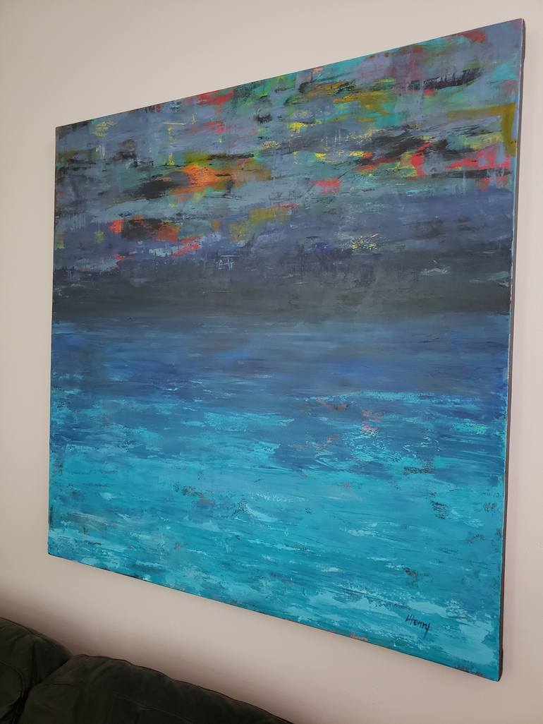 Original Abstract Seascape Painting by Laurie Henry