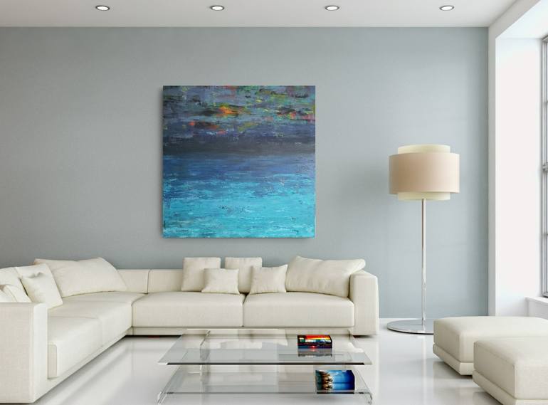 Original Abstract Seascape Painting by Laurie Henry