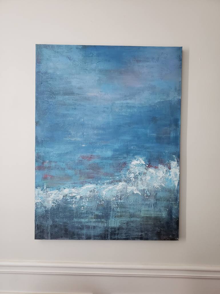 Original Abstract Seascape Painting by Laurie Henry