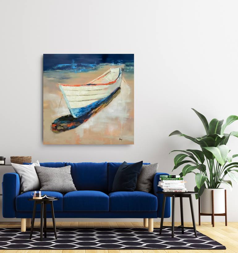 Original Other Boat Painting by Laurie Henry
