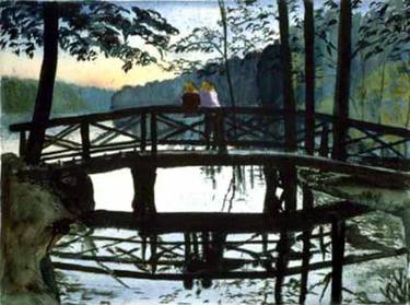 Bridge at the Lake of Grunewald thumb
