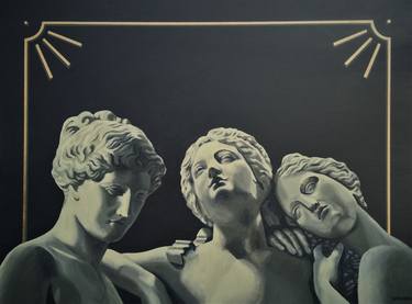 Print of Art Deco Women Paintings by Gothards Prieditis