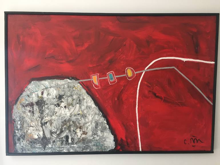 Original Abstract Expressionism Abstract Painting by Stanimir Todorov