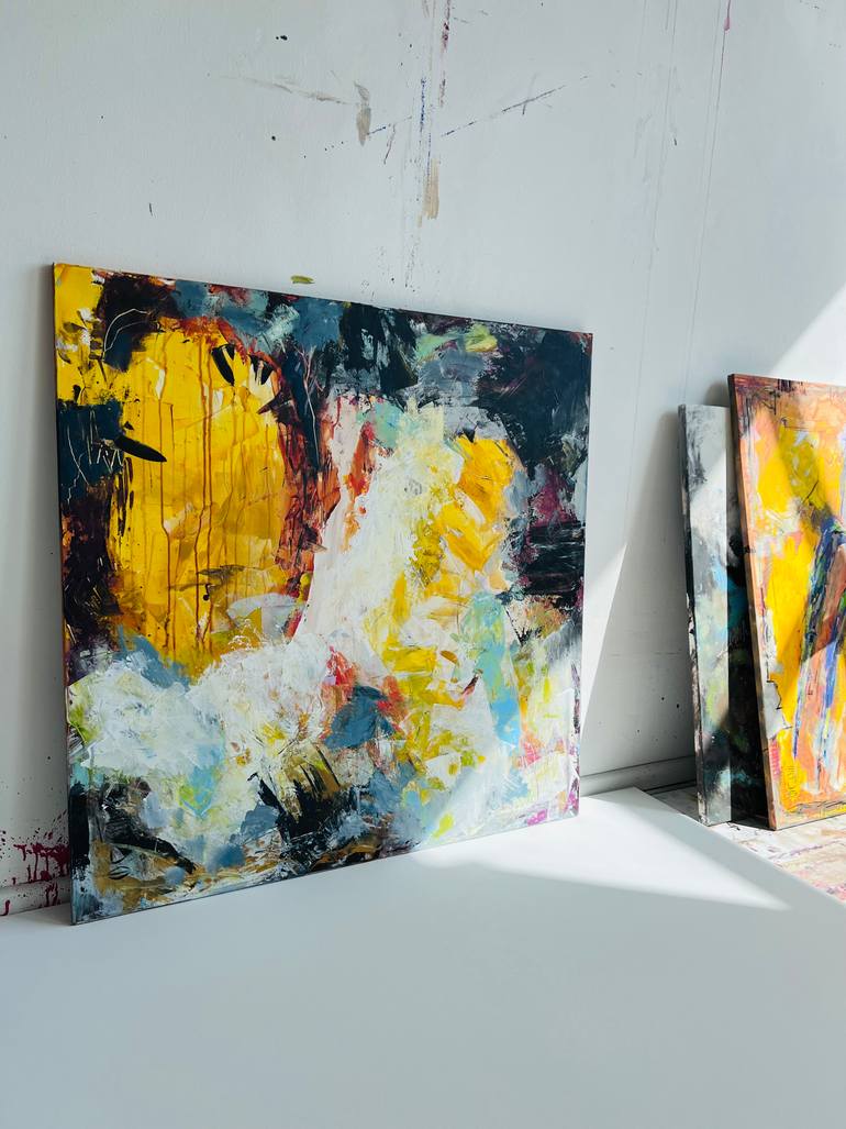 Original Conceptual Abstract Painting by Egle Kurlianskaite