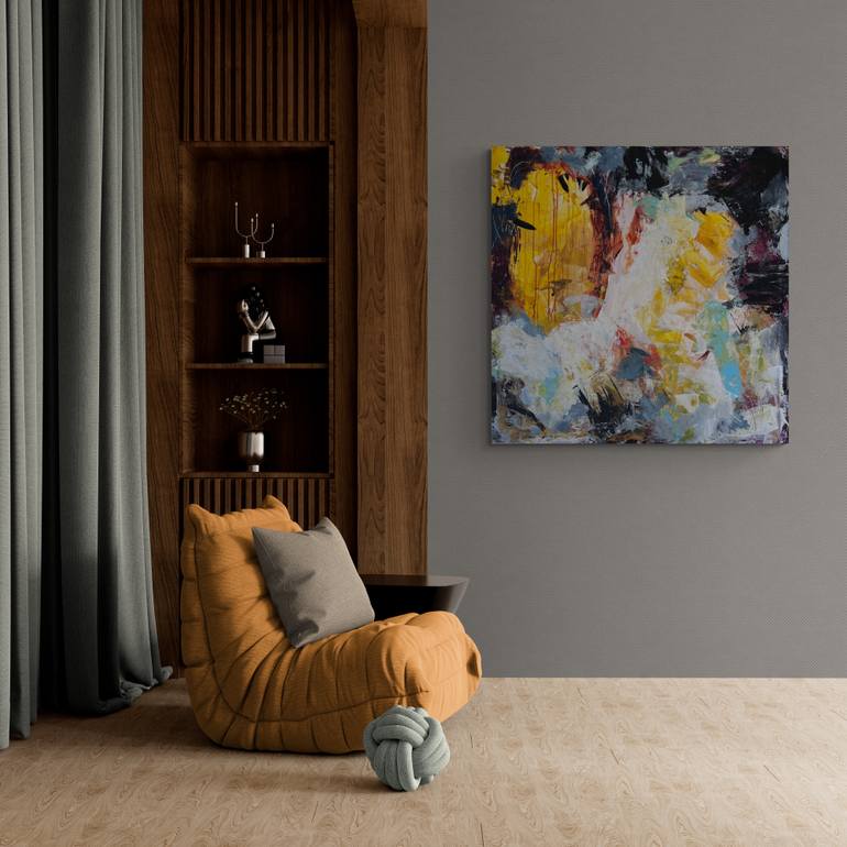 Original Conceptual Abstract Painting by Egle Kurlianskaite