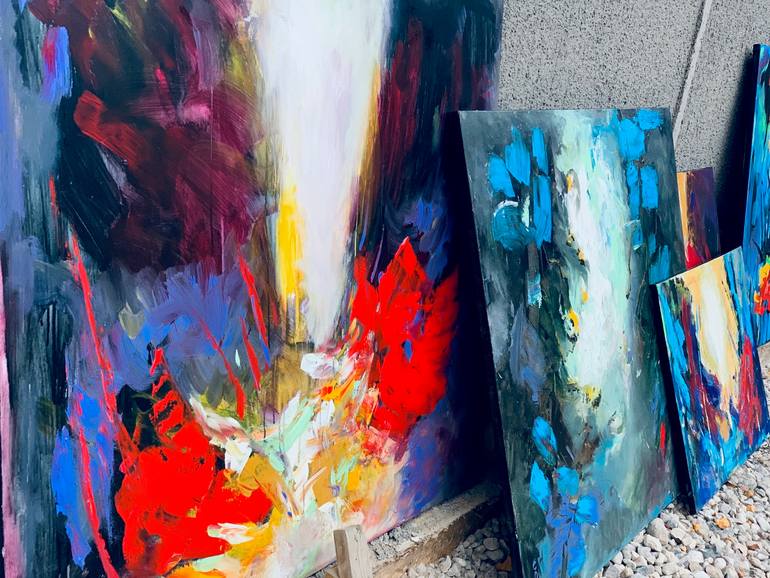 Original Expressionism Abstract Painting by Egle Kurlianskaite