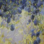 Plums on the branches by Elena Hlavenchuk