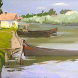 Boats. Etude by Elena Hlavenchuk