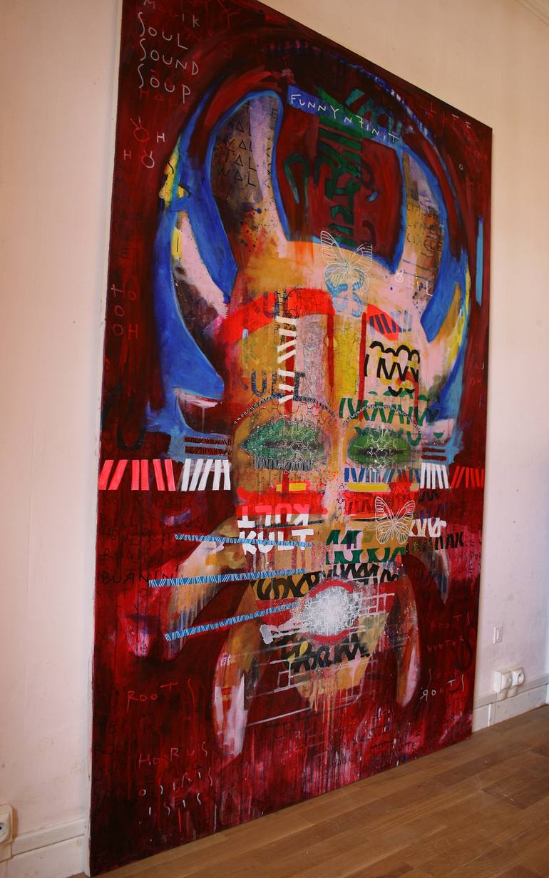 Original Figurative Graffiti Painting by Ziegler Pierre